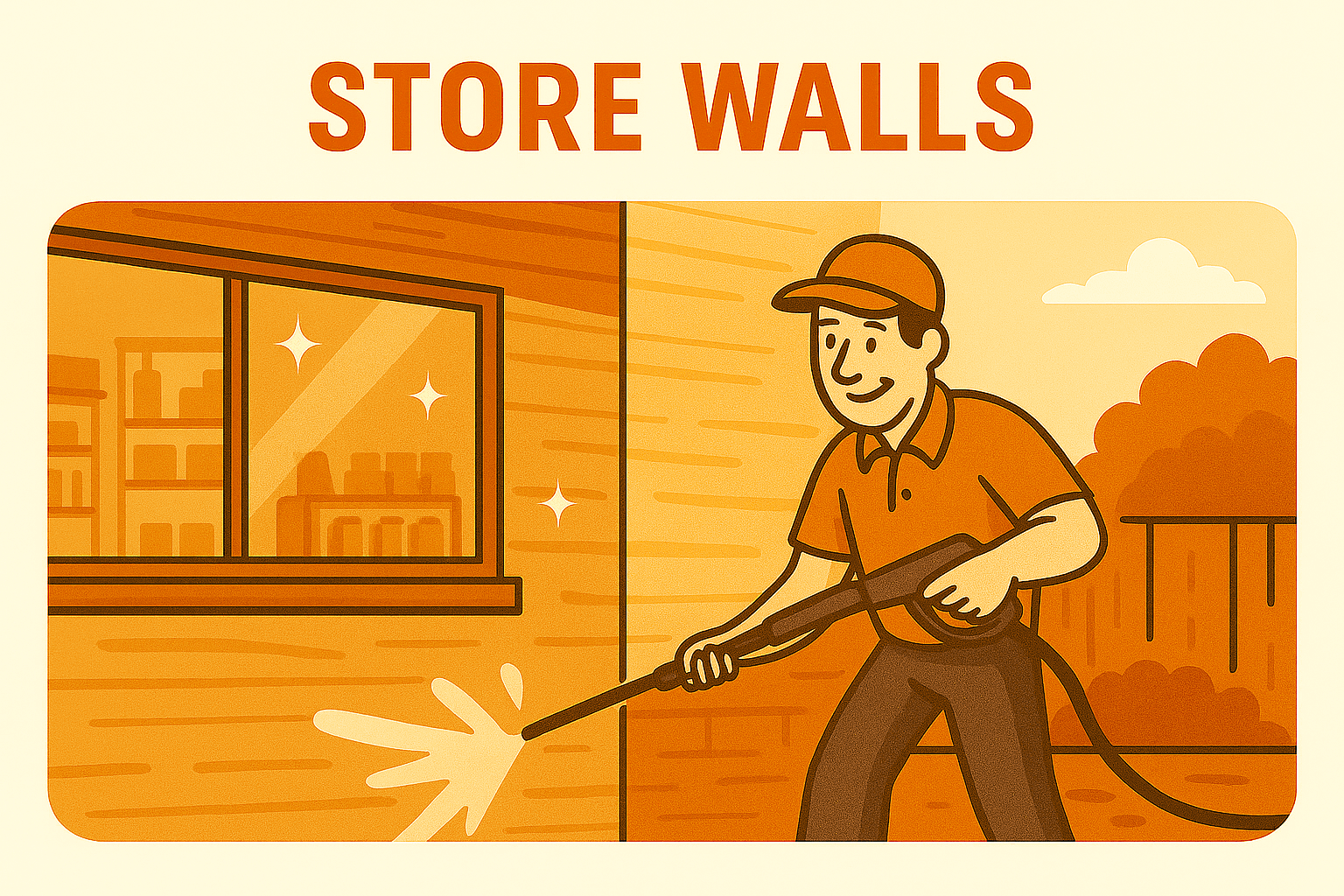 Store Wall Cleaning